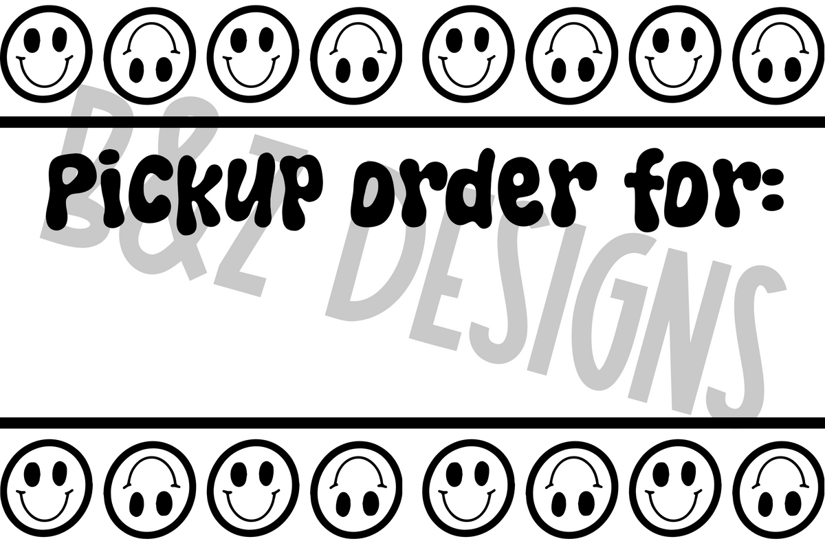 Pickup Order Big Labels