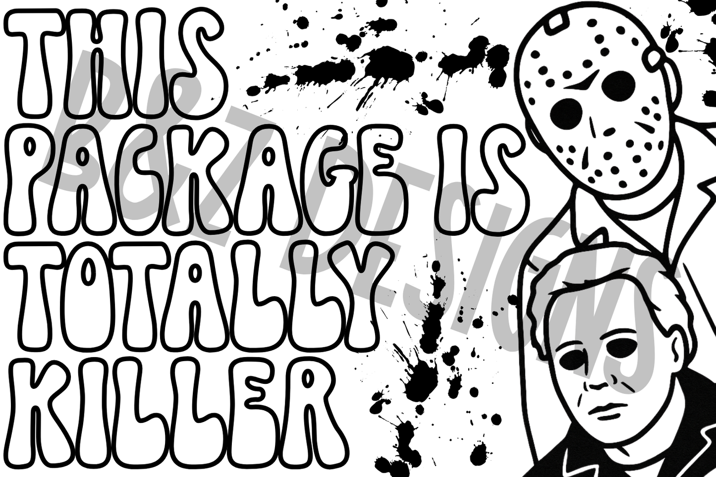 3x2 Totally Killer Label Pack