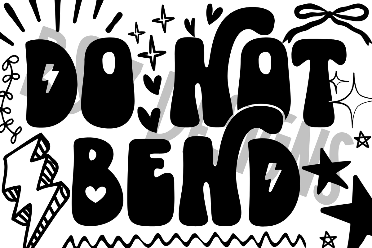 3x2 Do Not Bend Label Pack