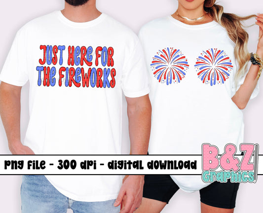 Just Here For The Fireworks PNG Bundle