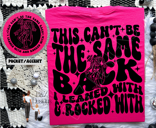 This Can’t Be The Same Back
