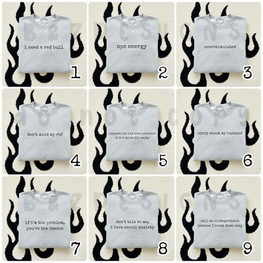 One Liners (Multiple Options)