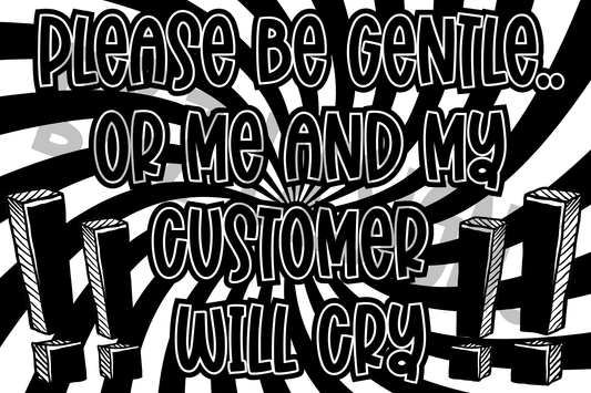 3x2 Be Gentle Label Pack