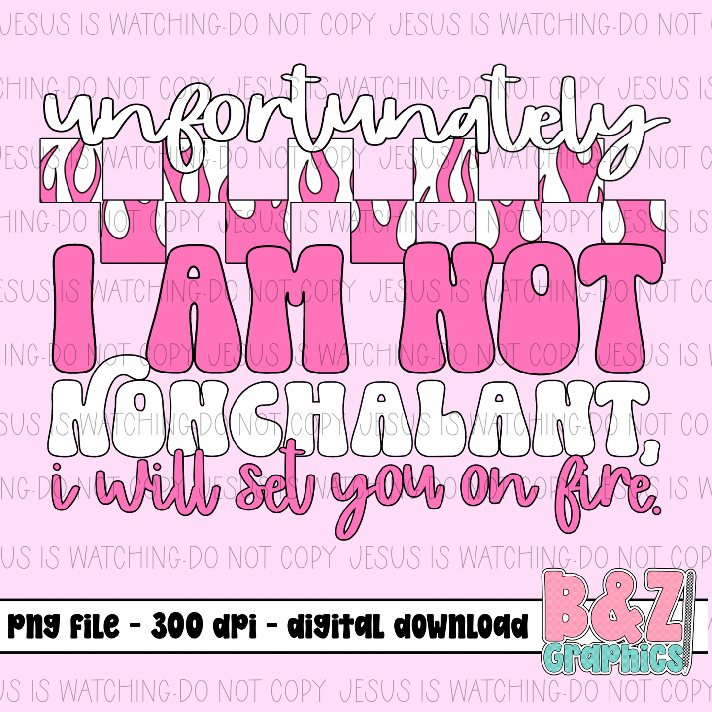 Unfortunately I Am Not Nonchalant PNG