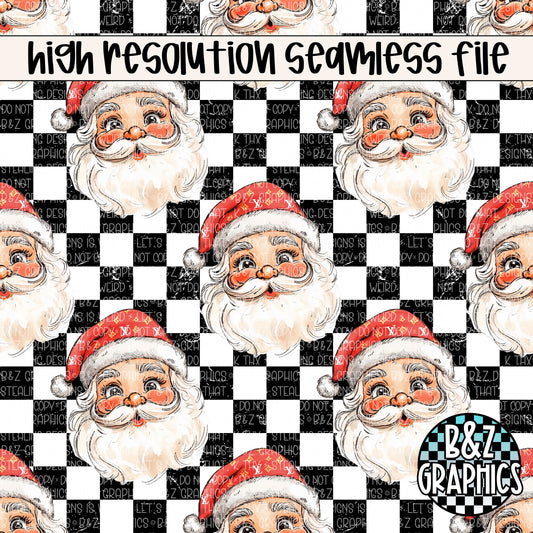 Red Boujee Santa Seamless