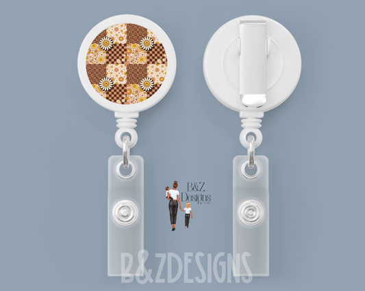 Groovy Prints Retractable Badge Reel