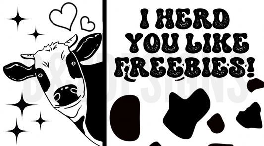 I Herd You Like Freebies Small Labels Pack