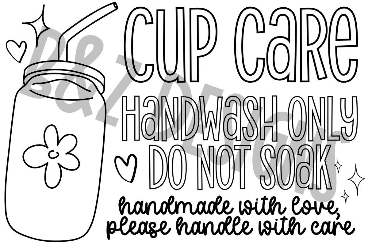 3x2 Cup Care Label Pack
