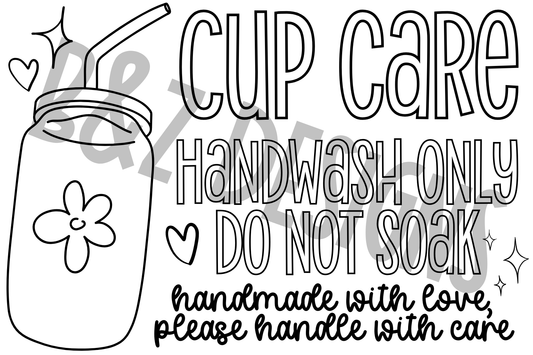 3x2 Cup Care Label Pack