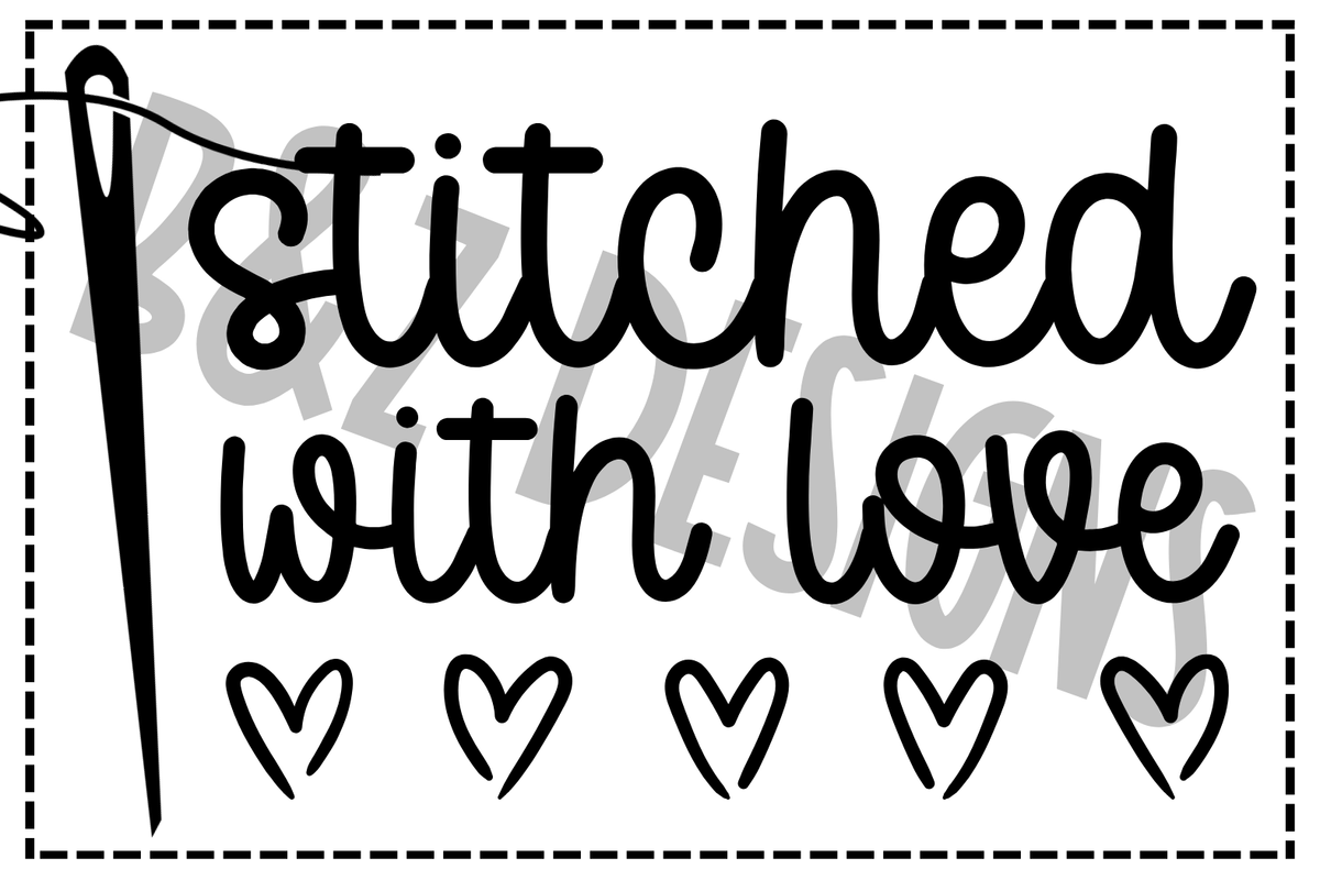 3x2 Stitched With Love Label Pack