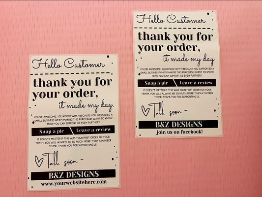 Hello Customer Big Labels