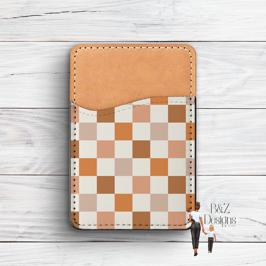 Checkered Phone Card Holder