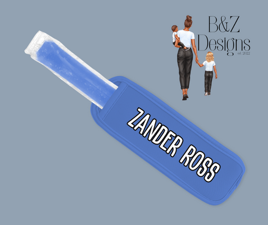 Blue Name Popsicle Holder