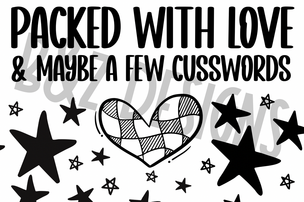 Packed With Love & Cuss Words Big Labels