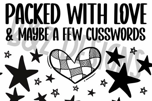 Packed With Love & Cuss Words Big Labels