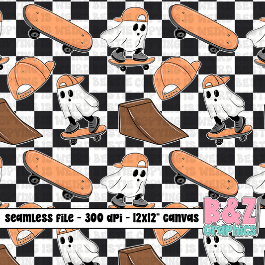 Ghost Skater Seamless