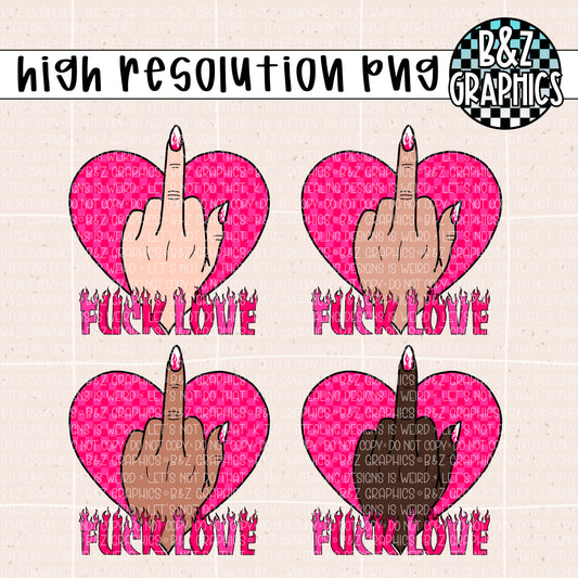 F Love PNG Bundle