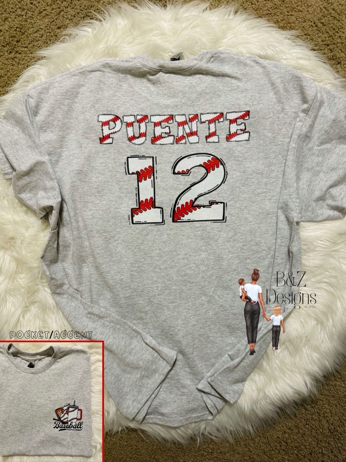 Custom Name Baseball Mama