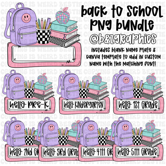 Girls BTS PNG Bundle & Template