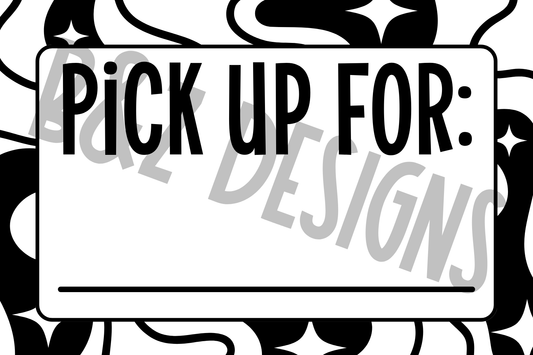 3x2 Pick Up Order Label Pack