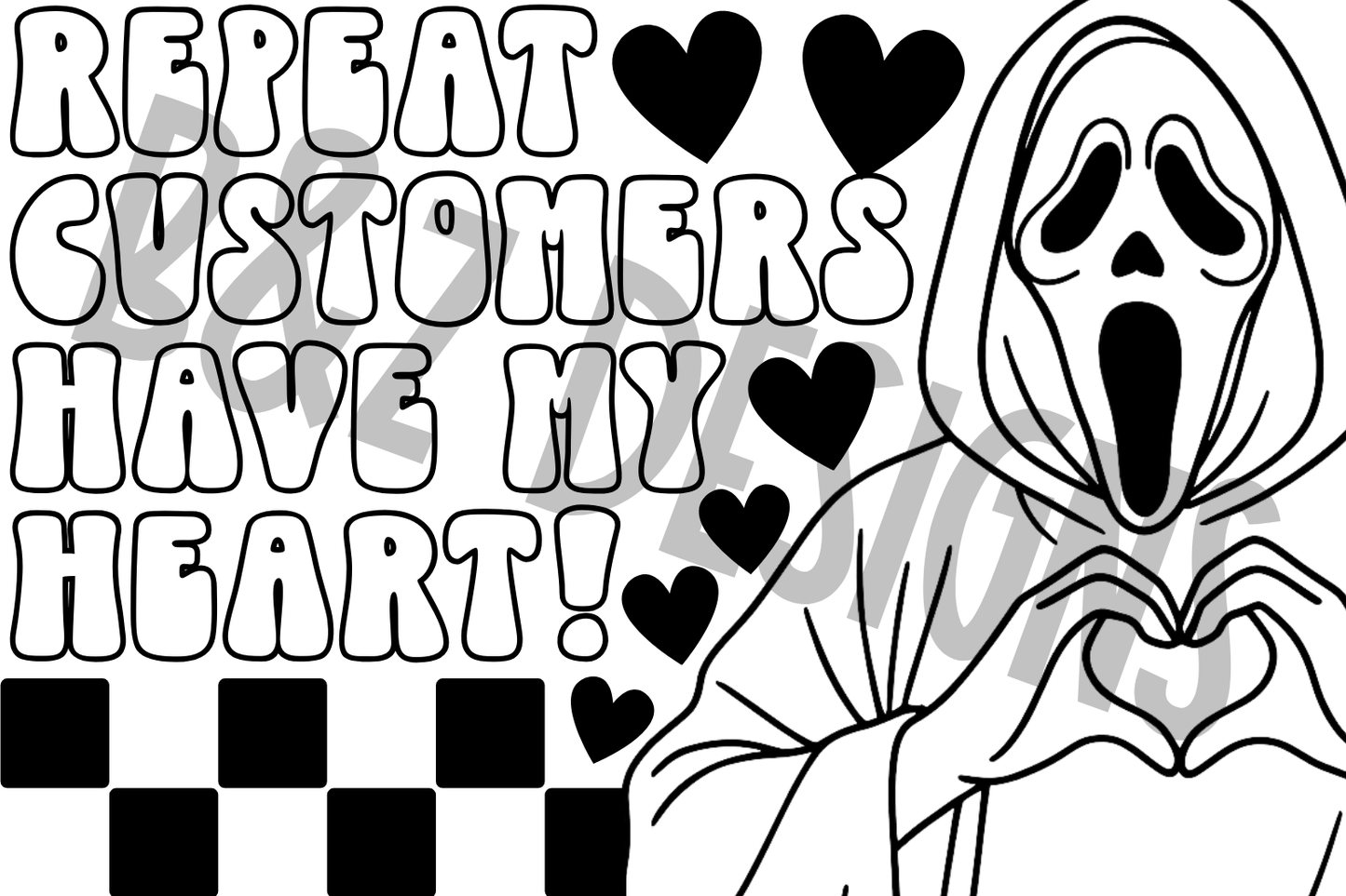 3x2 Repeat Customers Have My Heart Label Pack