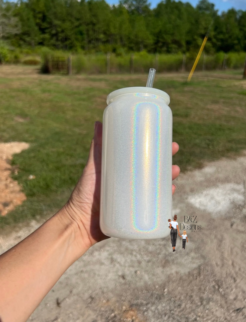 16oz Shimmer Glass Cups