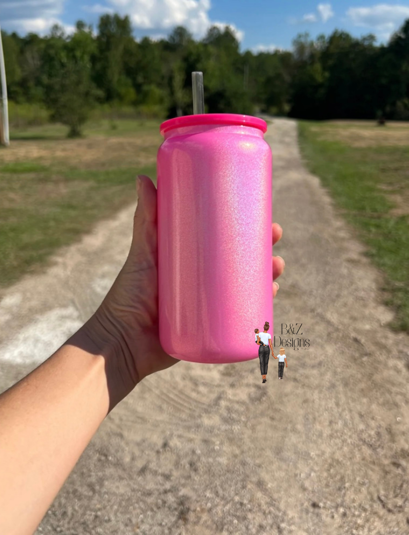 16oz Shimmer Glass Cups