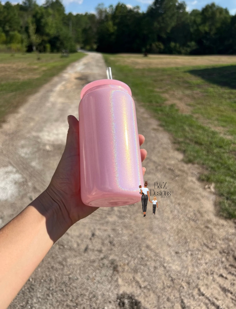 16oz Shimmer Glass Cups