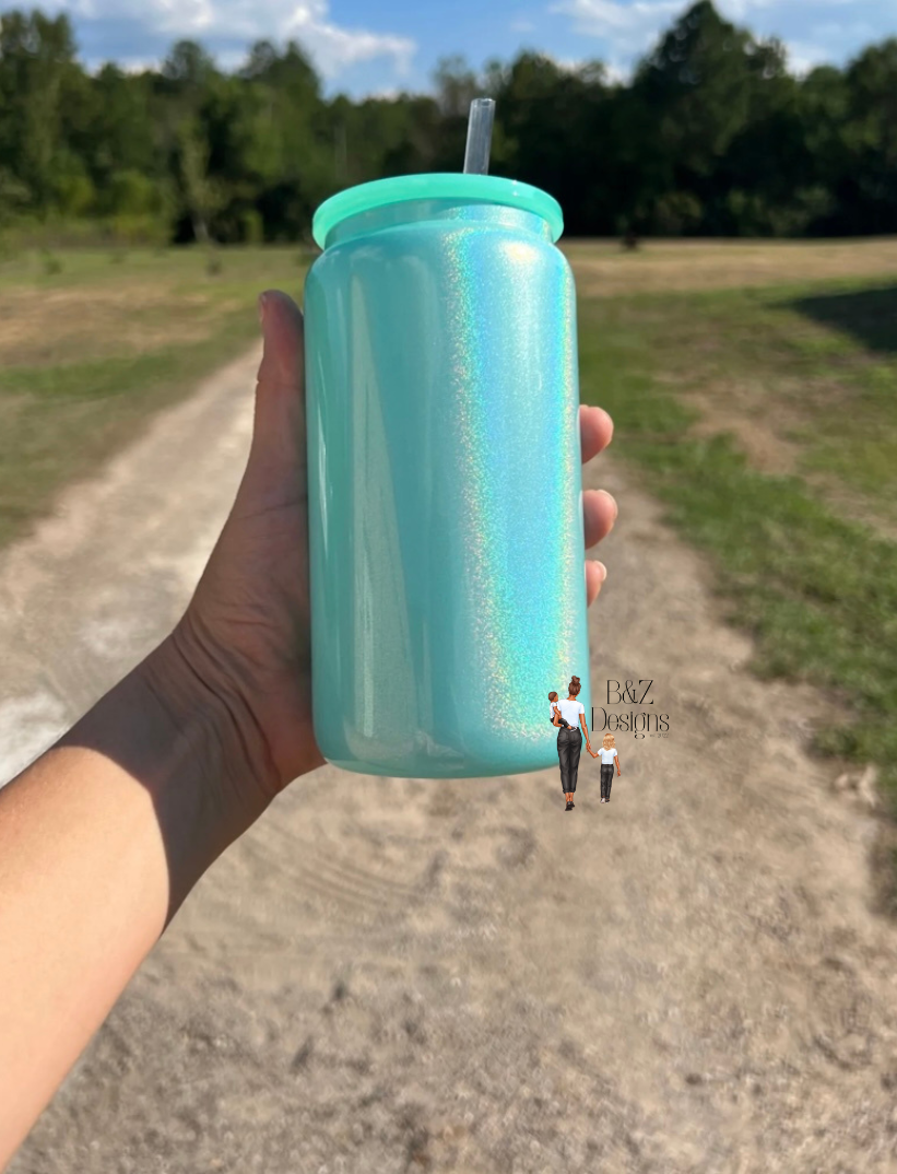 16oz Shimmer Glass Cups