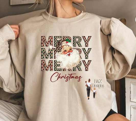 Leopard Merry Merry Merry Christmas